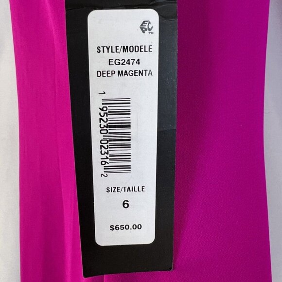 NWT Badgley Mischka Pink Twist Shoulder Detail Gown $650 - Picture 6 of 14